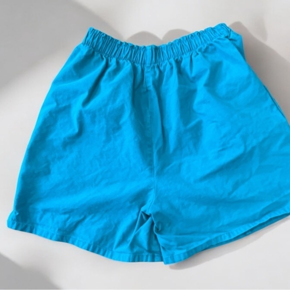 Vintage 80’s Cherokee elastic waist mom teal shorts-12 made in USA - Picture 3 of 8